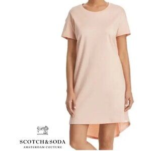 Scotch & Soda Pink T-Shirt Cotton Oversized Dress